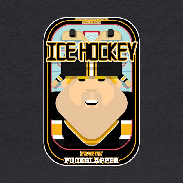 Ice Hockey Black and Yellow - Faceov Puckslapper - Sven version by Boxedspapercrafts